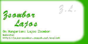 zsombor lajos business card
